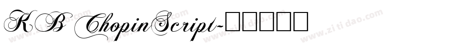 KB ChopinScript字体转换